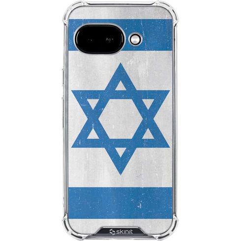 Israel Flag Distressed Google Pixel 9a Clear Case